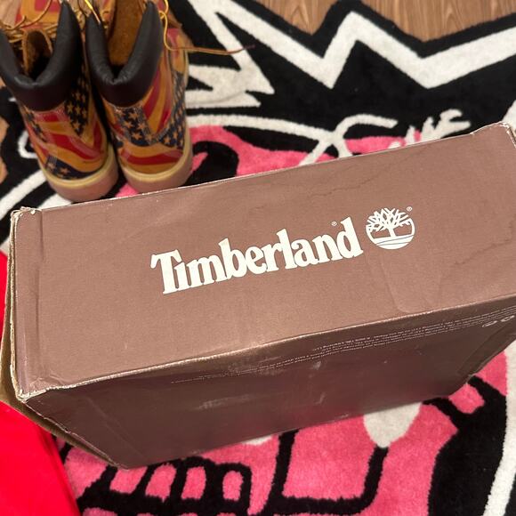 Timberland 6" Boot Supreme Stars & Stripes Wheat - Size 11.5 - Like New - Picture 14 of 16
